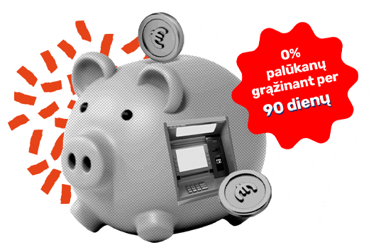 Kredito linijos 0% pasiūlymas padeda sutaupyti